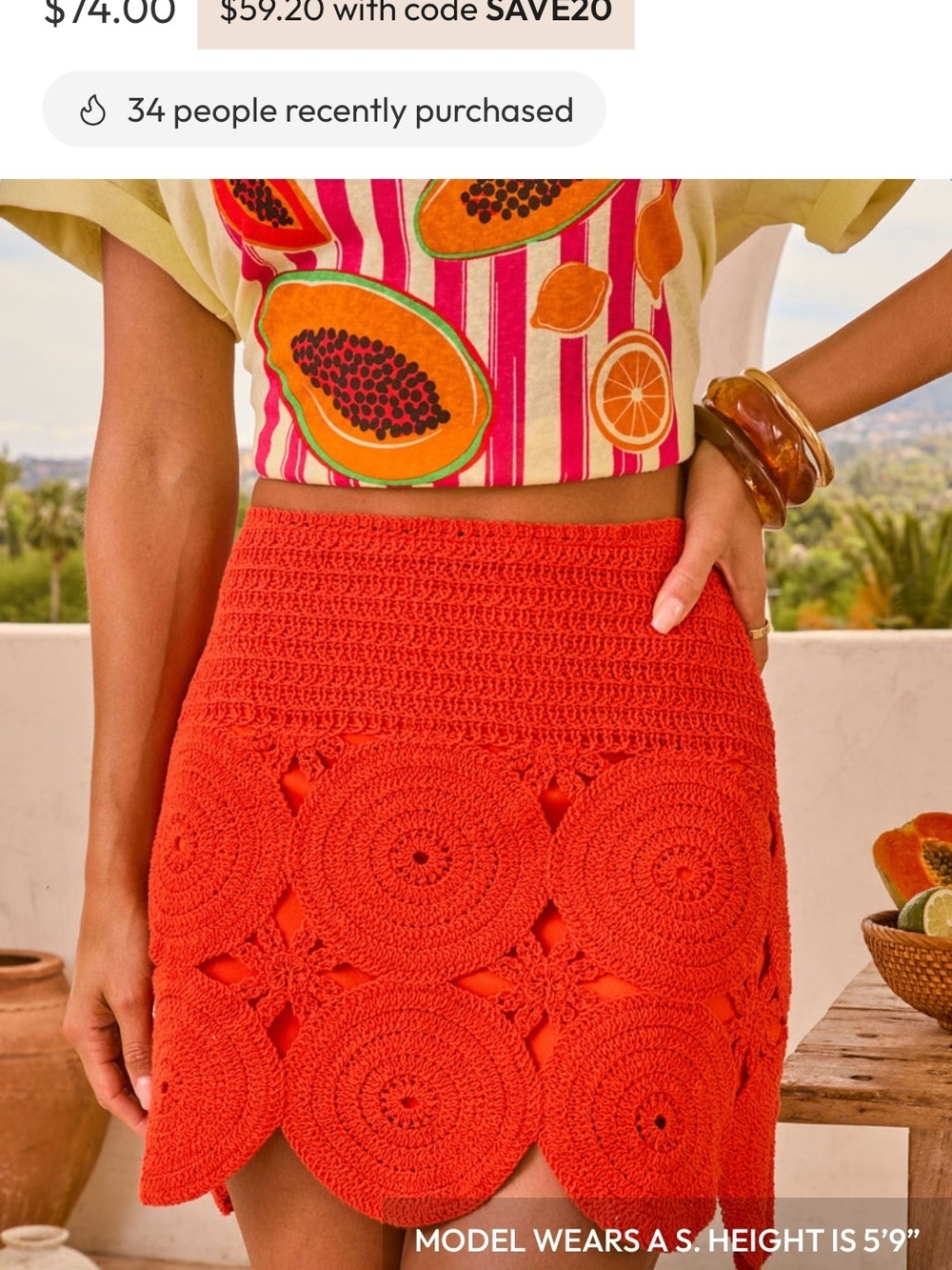 Vici Dolls Savenah Crochet Mini skirt